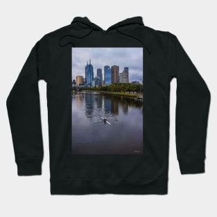 Melbourne Skyline from the Swan Street Bridge, Melbourne, Vic, Australia. Hoodie